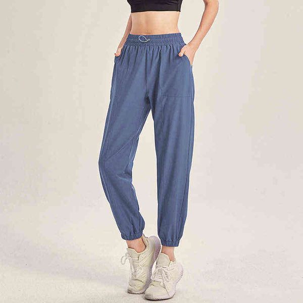 

same style pocket sports high waist fitness pants loose casual legged running fast drying sweat women, Black;white