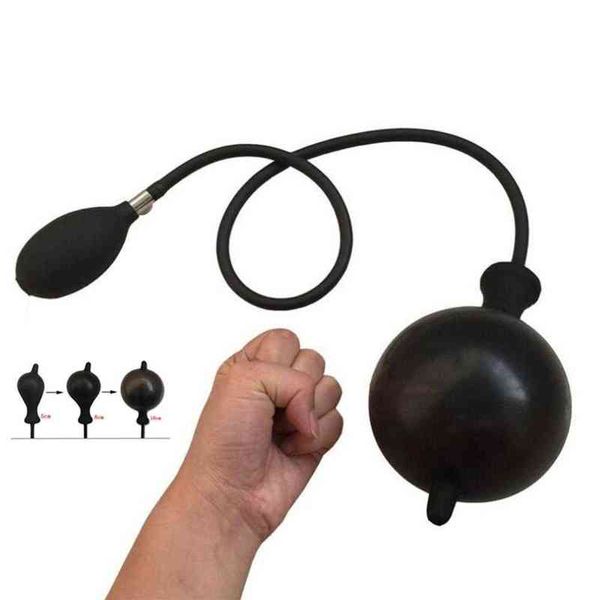 Erotica Anal Toys Brinquedos de silicone de grandes dimensões Inflar Butt Butt Dilator Expansível cheio de ar Grande Bomba Dildo Sexo para Mulheres homens Gays 220507