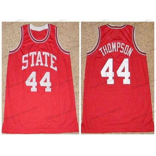 SJZL98 Custom David # Thompson College Basketball Jersey Mens Все сшитые красным размером 2XS-5XL Номер и имя майки высшего качества