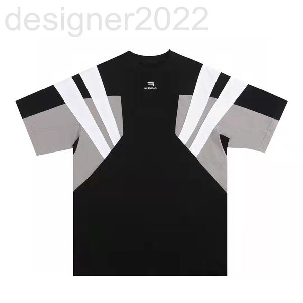 

women's t-shirt designer 22ss double hook letter embroidery stitched round neck short sleeve t-shirt a9yn, White