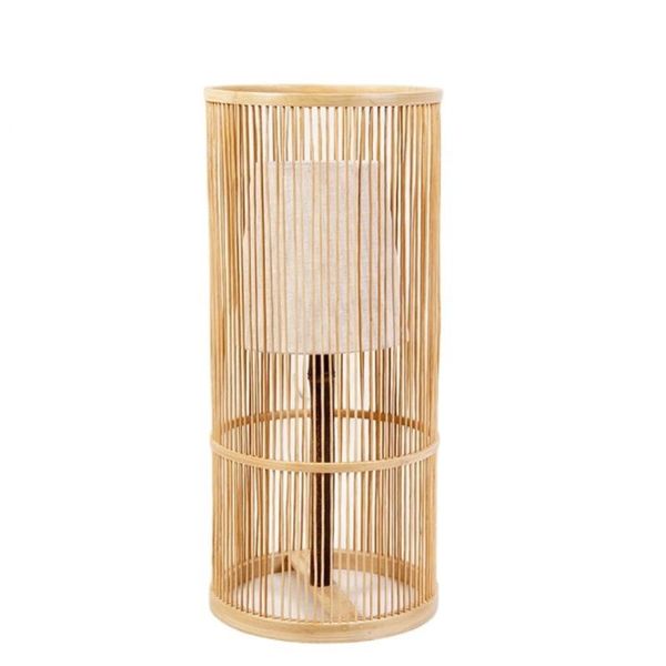 Lâmpadas de mesa Bamboo tricô lâmpada de proteção olho tubo original japonês estilo lamptável