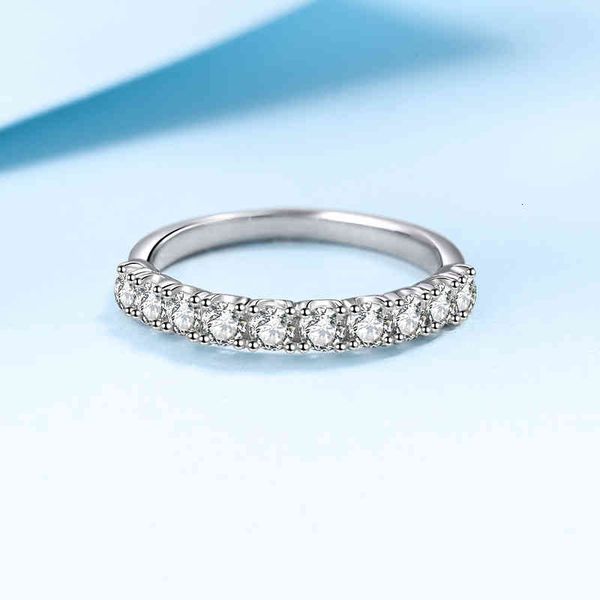 

band rings finger ring ten princess pai 925 sterling silver plated pt950 inlaid live broadcast goods morsonite