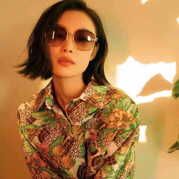 

sunglasses ni goddess same square face mask men's and women's fashion, White;black