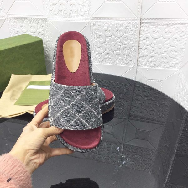 

fashion mens womens sandals platform designer slides thick bottoms slippers trend camel flats flip flops scuffs floral rubber g summer shoes, Black