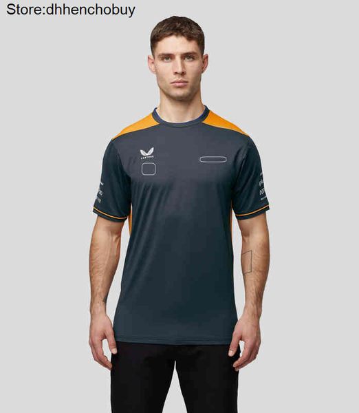 

f1 t-shirt short-sleeved quick-drying car fan round neck summer men's team racing suit overalls can be customized, White;black