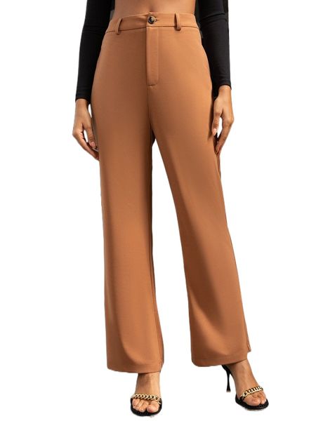 

high waist slant pocket pants i4cw#, Black;white