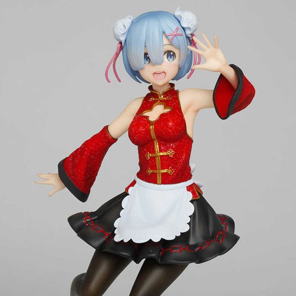 

huiya01 japan anime re: life in a different world from zero rem chinese style maid ver. pvc action figure collection model toy doll gift q07