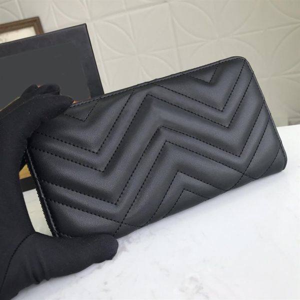 

fashion designers wallets luxurys mens women leather bags classic marmont letters girls purses original box digram ca2444, Red;black