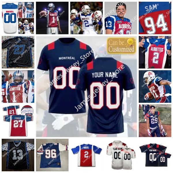 

2022 custom cfl montreal alouettes jersey 20 jeshrun antwi 26 cameron artis-payne 29 taku lee 31 william stanback 83 regis cibasu 38 chrise, Black