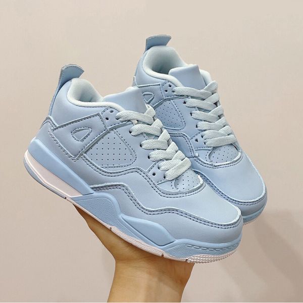 

4 children basketball shoes mens boy girl 4s purple university blue sneakers white sail black cat sports trainers size eur 22-37