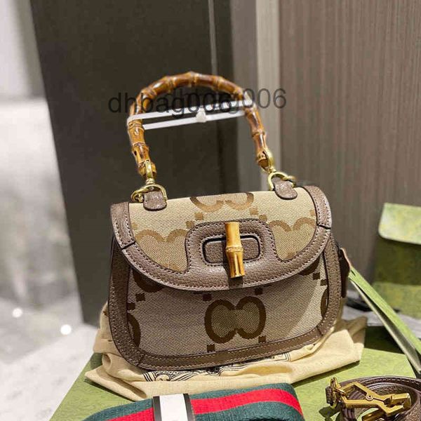 

designer bags women handbagbag 2022 high-grade foreign style bamboo handbagle back bag women's limited portable messenger leather explo