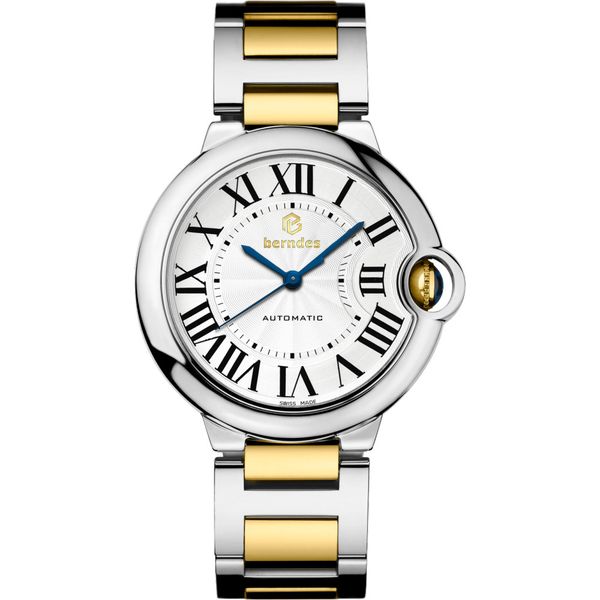 

fashion women's watch blue hand automatic mechanical twist cable carved dial size 33-36mm suitable for all women waterproof design, Slivery;golden