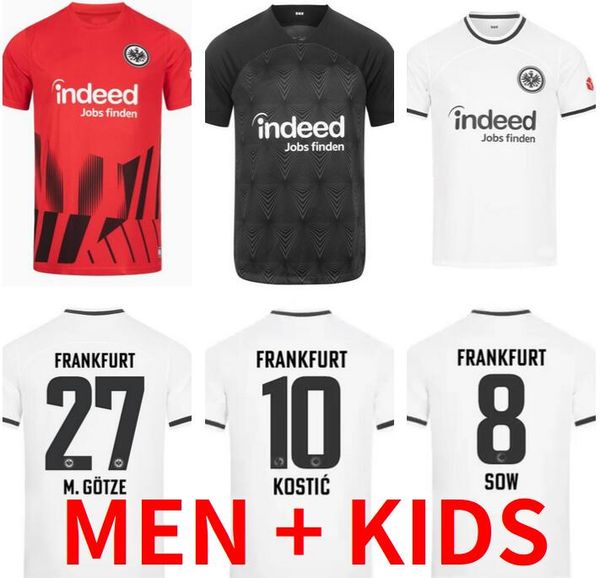 

eintracht frankfurt soccer jersey 2022 2023 europa lammers kostic cup league final budapest home 22 23 football shirt uniforms borre hauge s, Black;yellow