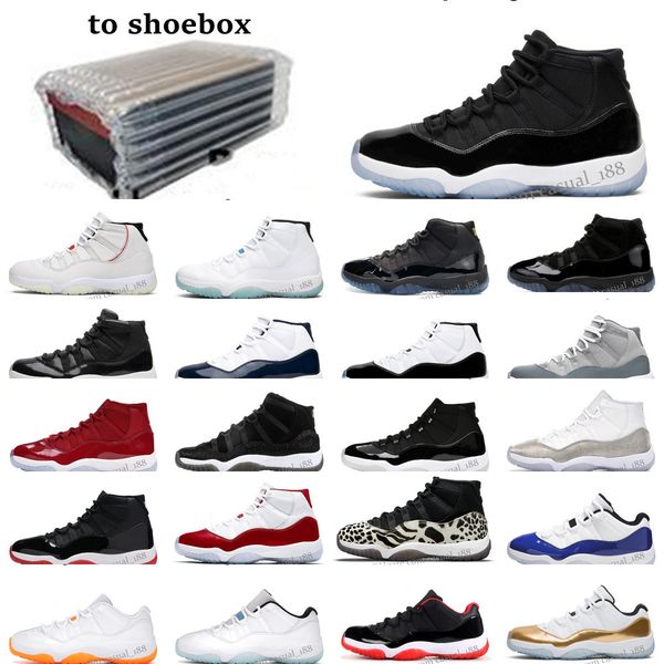 

11 11s basketball shoes man woman mens sneakers space jam cap and gown high concord platinum tint barons legend blue 25th anniversary low