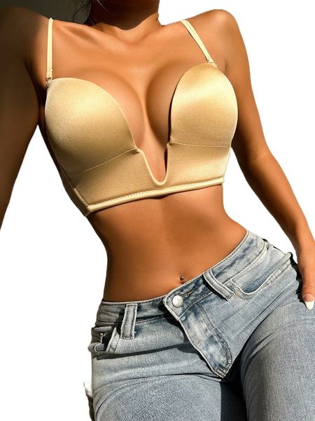 

plain bralette with 1pc strap w41s#, Black;red