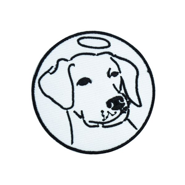 

angel puppy sewing notions embroidery patches cartoon animal iron on for clothing shirts bag custom patch, Black