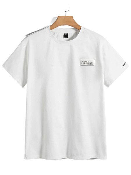 

men slogan graphic tee b4ac#, White;black