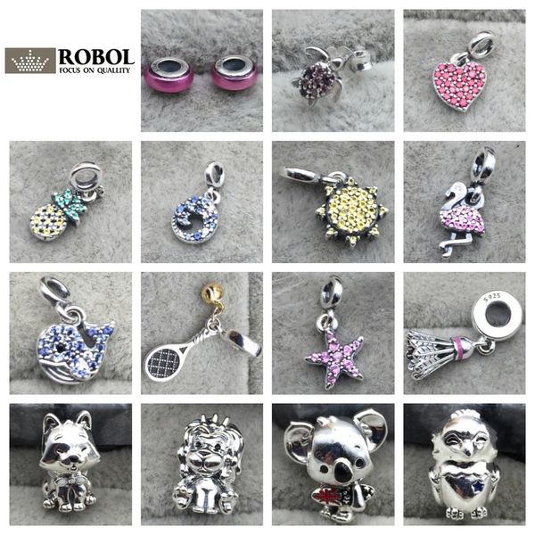 925 Silver Fit Pandora Charme 925 Pingente de bracelete me com encantos de mulheres gravadas originais Conjunto de miçangas pendentes DIY