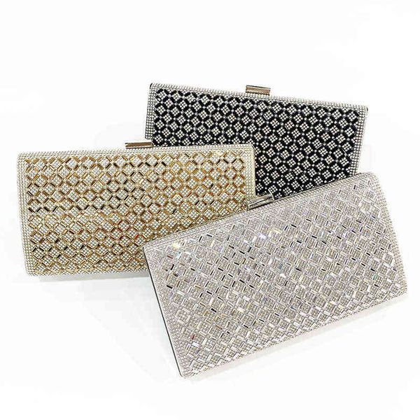 

evening handbag evening dress diamond decoration women's handbag fashion gold and silver luxury diamond imitation a 220325