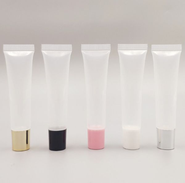 

15ml empty lipstick tub bottle lip balm soft hose,makeup squeeze sub-bottling,clear lip gloss container