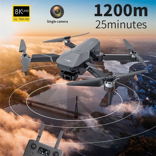 KF101 Drone GPS 4K Professionale 8k HD EIS Camera Anti-Shake 3-Axis Gimbal 5G Wifi Motore Brushless RC Giocattolo pieghevole 220321