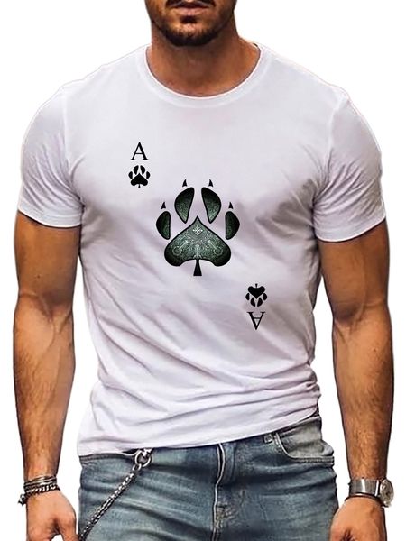 

men paw & letter graphic tee w8jj#, White;black