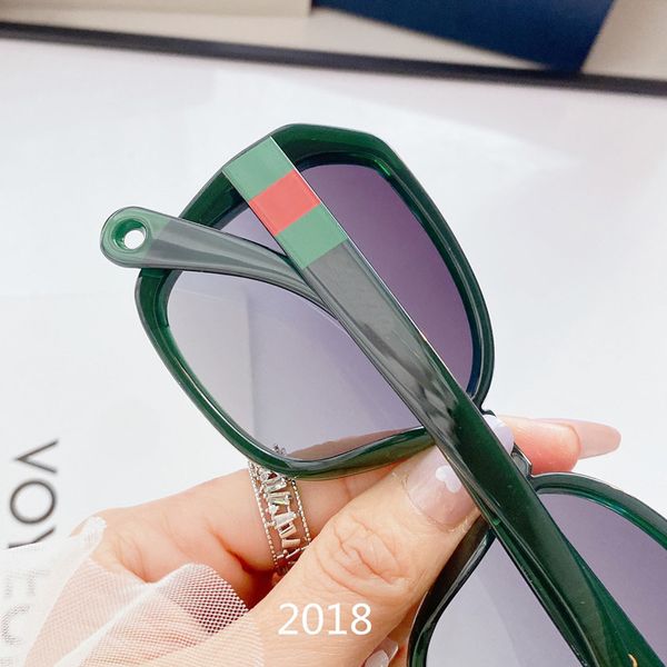 

g2018 fashion designer women's lady polarized sunglasses thickened edge hd lens series super beautiful seaside resort sunglass car driv, White;black