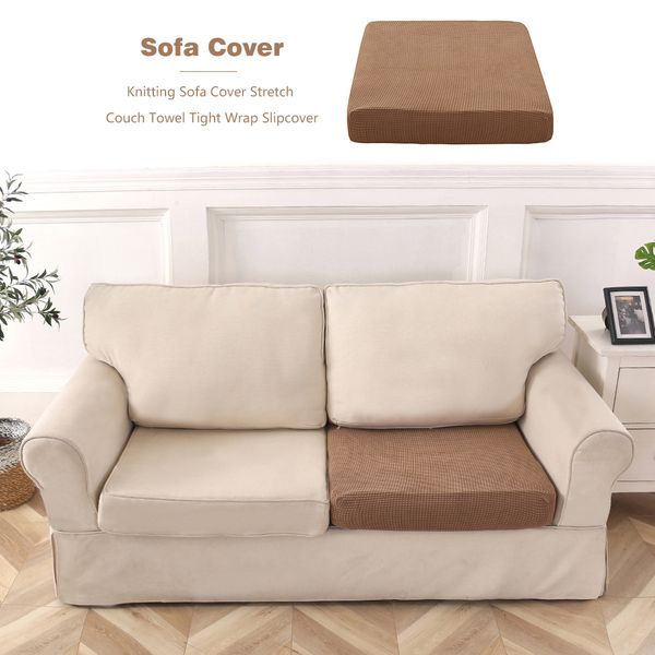 

knitting sofa cover stretch couch towel tight wrap slipcover