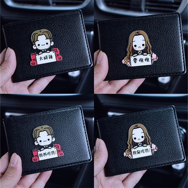 

cute car driver license bag pu leather credit cards holder case car driving documents card credit storage interior accessories