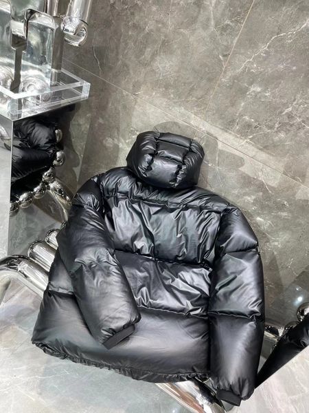 

2023 jacket men women designers jackets down parkas hooded e red label letter jacquard clothes mens winter coats outerwear clothing, Black