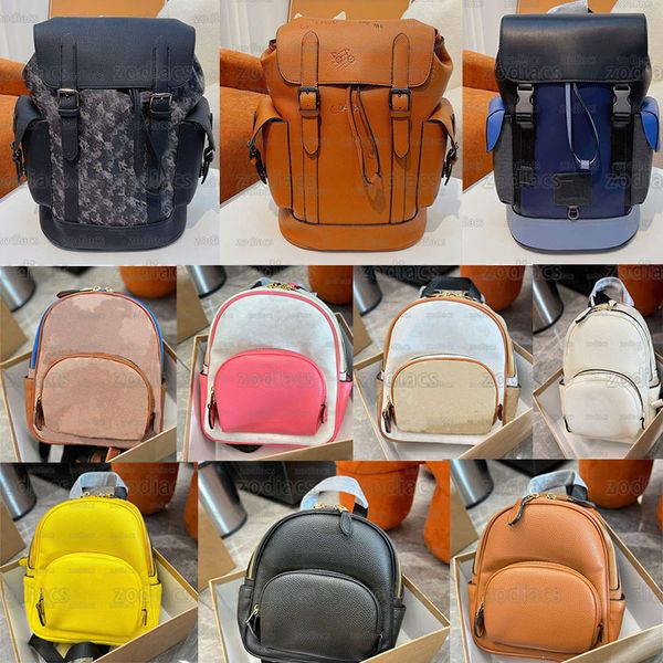 

2022 designer bags track backpack with horse and carriage print charter hitch flap drawstring court backpack multifunction pockets school ba