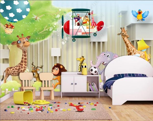 Papel de Parde 3d Tapete Tier Kinder Paradies Raum Wandbild für Schlafzimmer Wände moderne Hintergrundwand