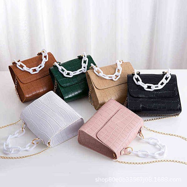 

pattern small square bag guangzhou women's net red thick chain hand women's