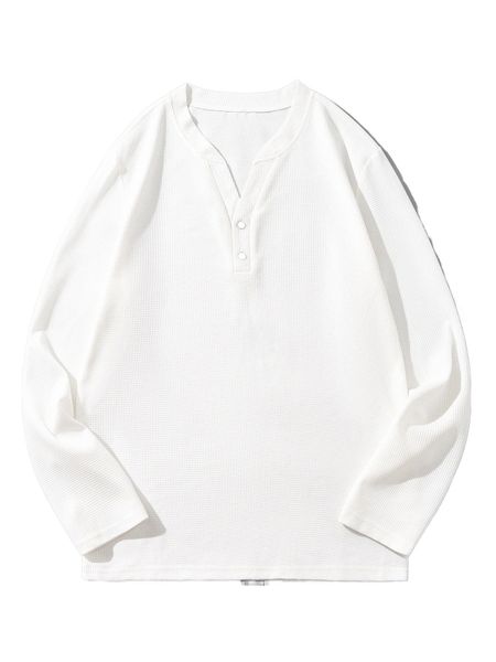 

men quarter button tee a30i#, White;black