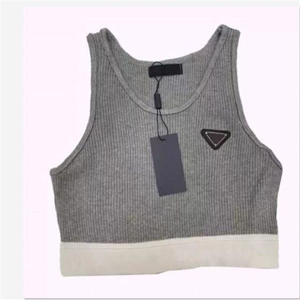 

2022 designer women's vest sweaters sleeveless knits tanks fashion tees short slim summer casual women tank clothing, White