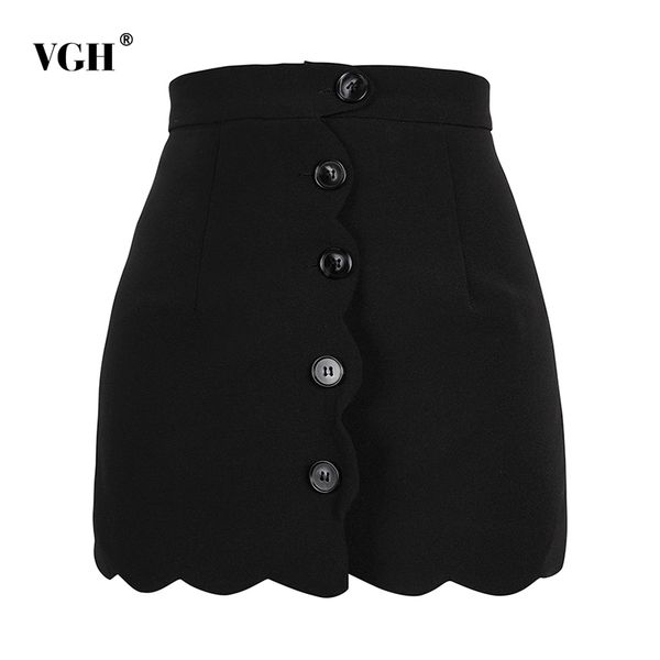 

black casual short for women high waist patchwork button solid minimalist korean loose shorts female summer clothes 210507, White;black