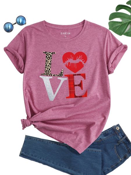 

lip & letter graphic tee k1bq#, White