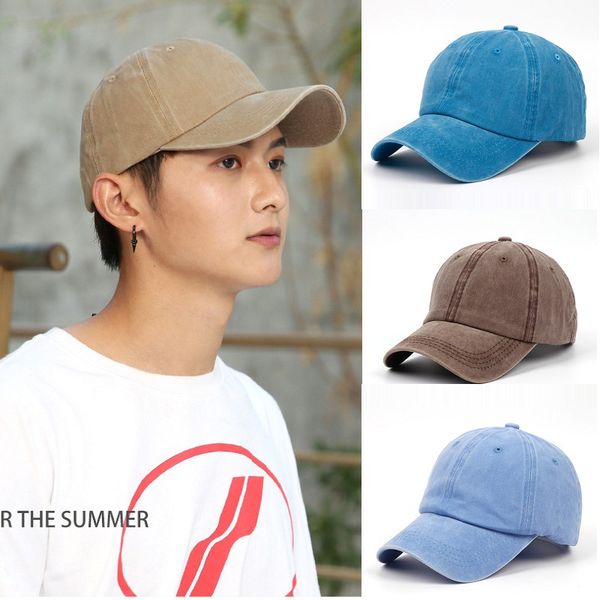

duck cap soft hats summer outdoor washed baseball caps old denim sun hat manufacturer customized logo, Blue;gray