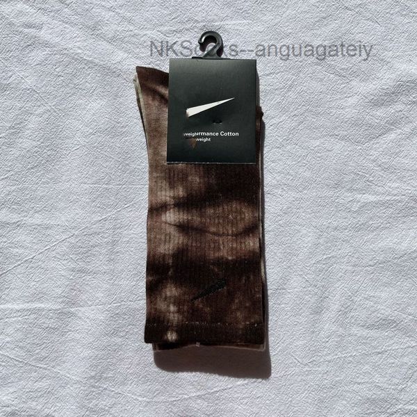 

men's classic fashion socks hook brand cotton tie dyed long tube street couple middle moisture absorption sock men women luxury medium, Black