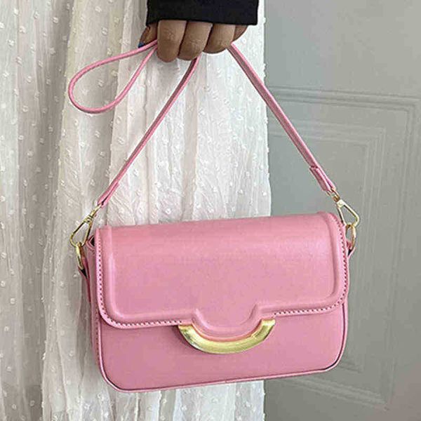 

ladies small flap messenger bag quality soft leather shoulder bag stylish all match handbags female simple design crossbody bag y220630