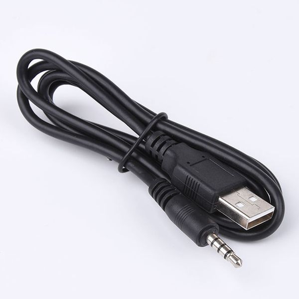 100cm universal 2 em 1 aux AUX Audio 3,5 mm para USB Adaptador macho de carregamento de cabo de carregamento da linha de fio