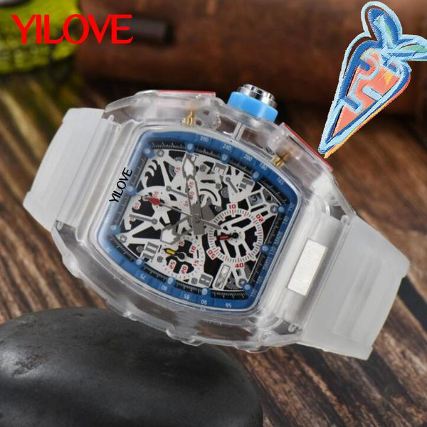 Gummi-Outdoor-Sport-wasserdichte Herrenuhr, Student, Jugend, Kalender, Multifunktions-Chronograph, Anti-Fall-Uhr, Quarz-Analog-Uhrwerk, Field Survival-Armbanduhr