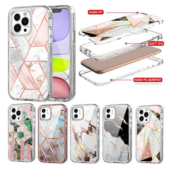 

heavy duty three layer defender phone case for iphone 15 11 12 13 14 pro max 14plus 12mini xr xsmax se 8plus shockproof transparent clear ar
