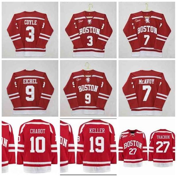 CeoC202 Boston University Hockey 9 Jack Eichel 7 Charlie McAvoy 3 Charlie Coyle Clayton Keller Diffley Thomas Chabot Brady Tkachuck NCAA-Trikot