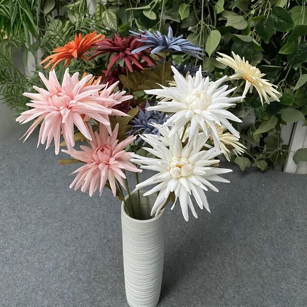 Декоративные цветы венки 60 см D 11см 3flowers/Branch Pitaya Silk Flower Wedding Bouquet de Mariage Materials
