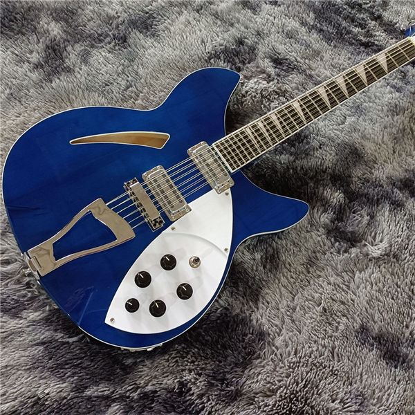 

guitarra electrica de 12 cuerdas de alta electric guitar calidad ricken 2021 cuerpo pintura negra con diapason incrus