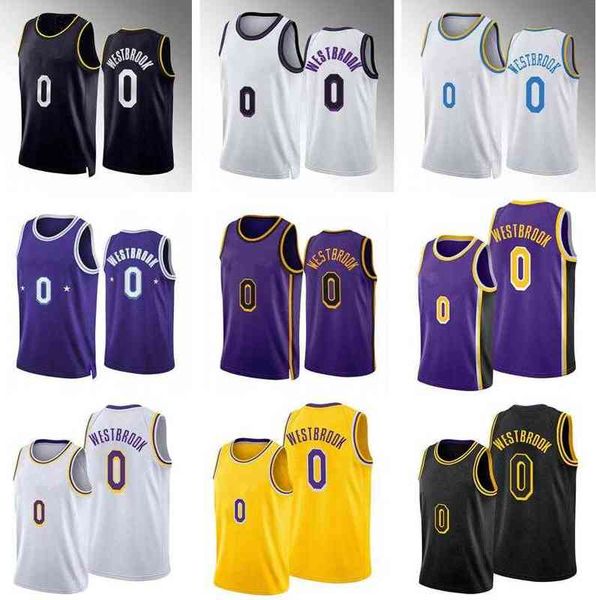 

basketball jersey russell 0 westbrook 2022-23 new season men youth city jerseys in stock, Black