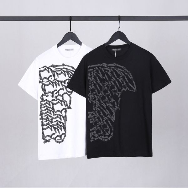 

mens fashion t shirt designers men clothing black white tees short sleeve women's casual streetwear tshirts12, White;black