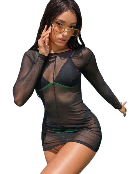 

plain long sleeve cover up h0ed#, White;black