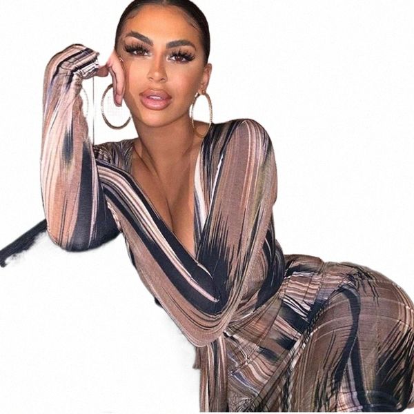

casual dresses vestido de festa time-limited dress ukraine 2022 net summer v-neck for graffiti stripe bag hip long sleeve tight woman i0ud#, Black;gray